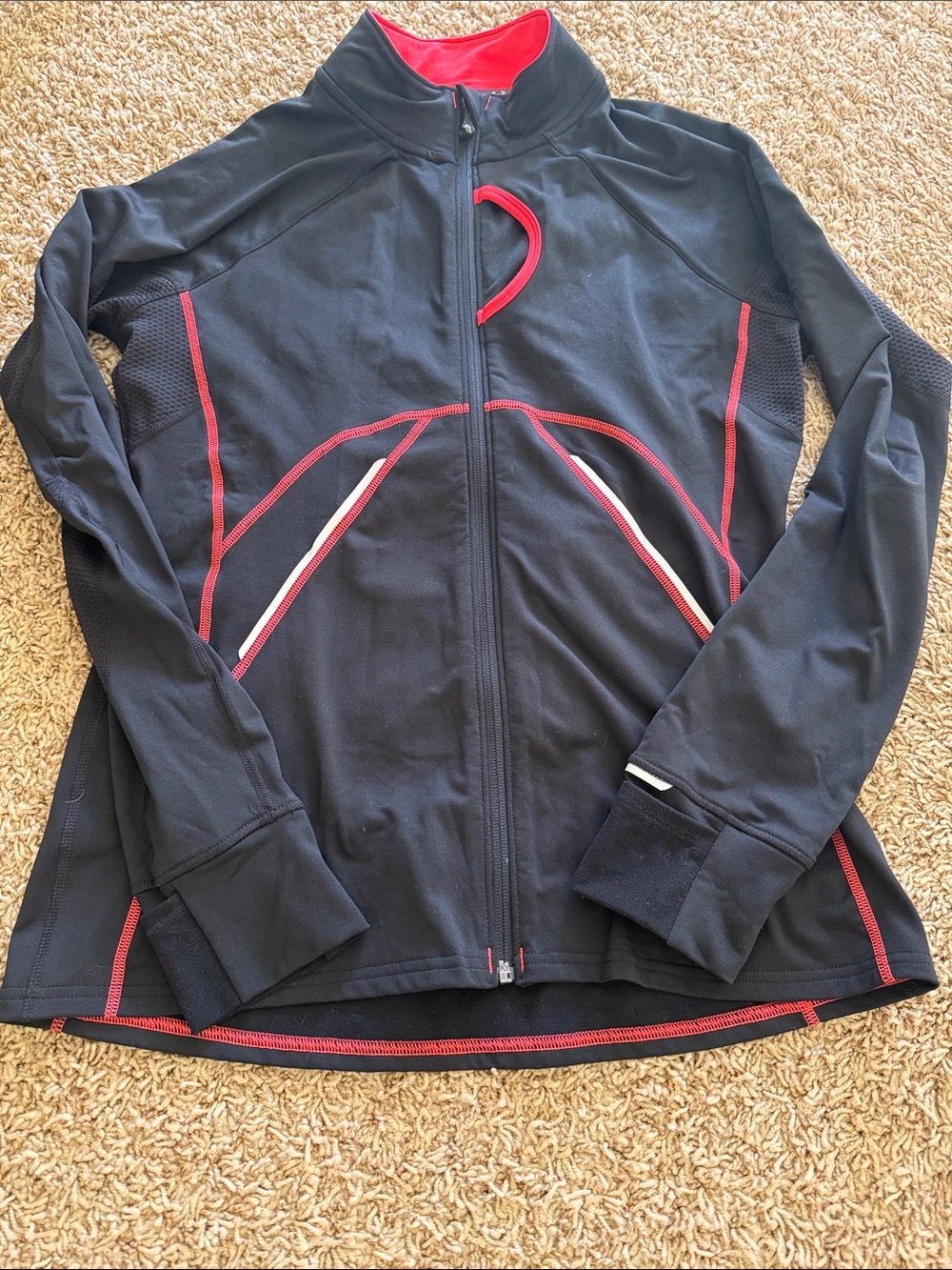Under Armour Black Jacket with Red Proformance - Full Zip Running Jacket